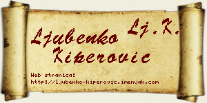 Ljubenko Kiperović vizit kartica